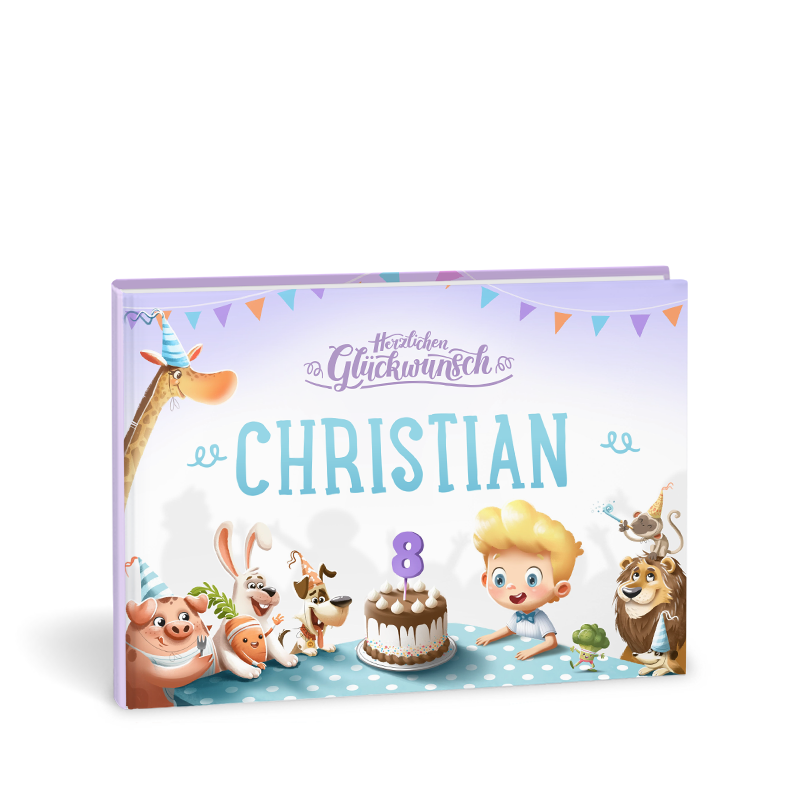 Geburtstagskarte Zum 8. Geburtstag Mit Singender Giraffe | Für Jungen & Mädchen | Inkl. Farbigem Umschlag